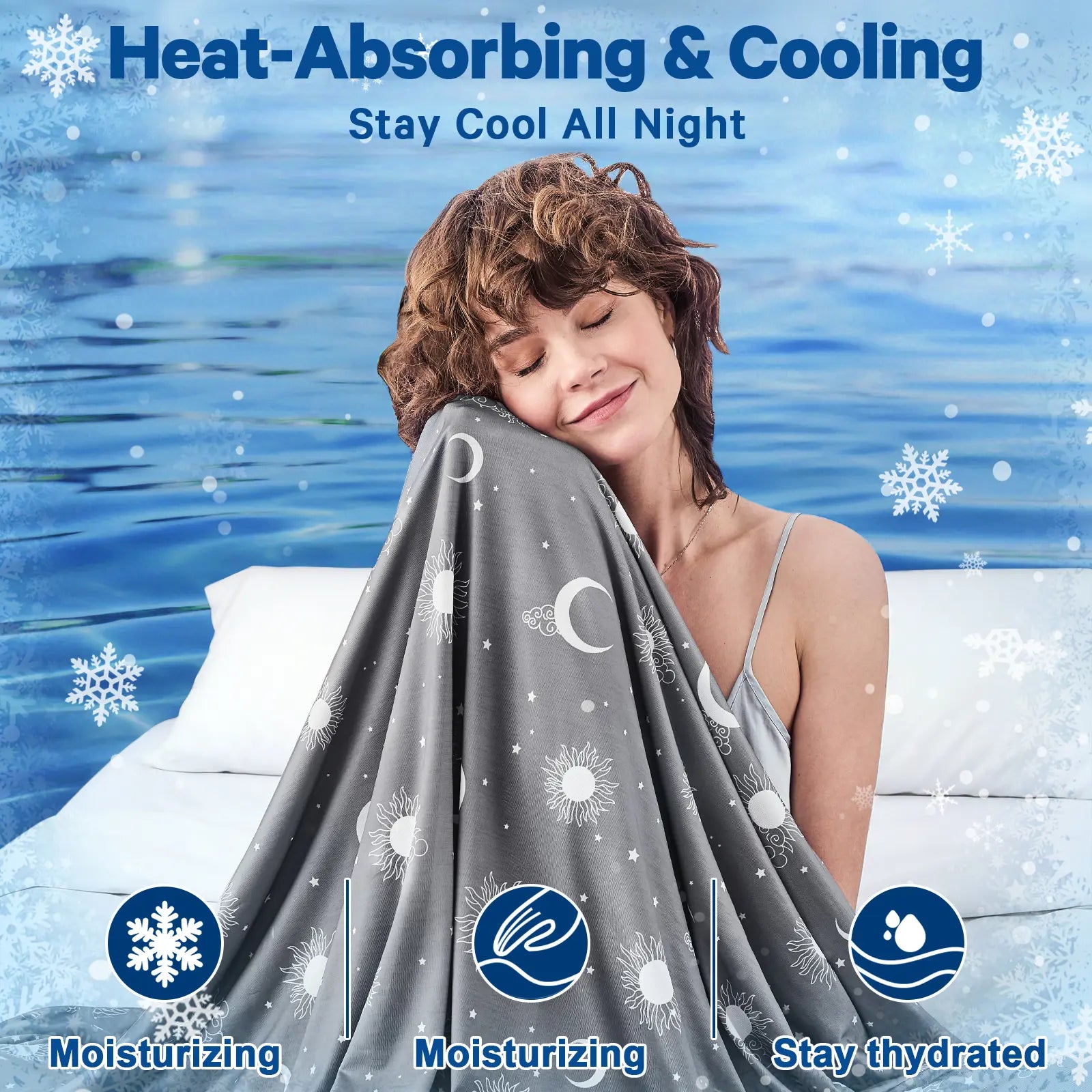 【Summervibes】Inhand Cooling Blanket Queen Size, Summer Blankets for Hot Sleepers & Night Sweat, Thin Blanket Cold Cool Lightweight Cooling Blanket for Couch Bed,Breathable Cooling Blanket,Light Blanket for Hot Sleepers,Comfy Bedding,Gift for Summer