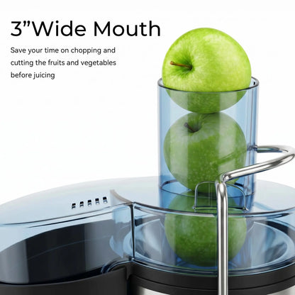 Boyuevi-3" Feed Chute for Whole Fruits and Veg ,800W Home Use Multi-Function Electric Juicer with , Centrifugal Juicer with 30 Oz. Juice Jug, Easy to Clean,Bpa-Free Blender Outdoorfun