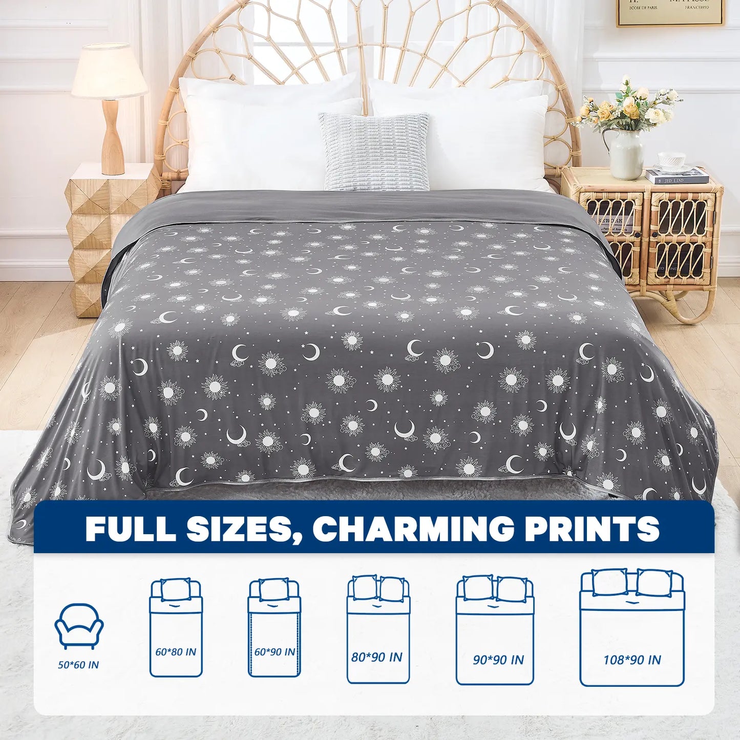 【Summervibes】Inhand Cooling Blanket Queen Size, Summer Blankets for Hot Sleepers & Night Sweat, Thin Blanket Cold Cool Lightweight Cooling Blanket for Couch Bed,Breathable Cooling Blanket,Light Blanket for Hot Sleepers,Comfy Bedding,Gift for Summer