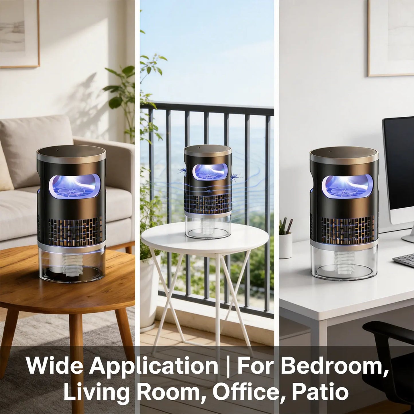 2026 Upgraded Indoor Plug-In Bug Zapper – UV Light & Suction Flying Insect Trap, Ultra-Quiet Design ，Electric Mosquito Killer, Fly Trap & Gnat Catcher for Bedroom, Kitchen, Indoor Plants & Home