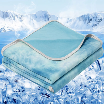 【Summervibes】Inhand Cooling Blanket Queen Size, Summer Blankets for Hot Sleepers & Night Sweat, Thin Blanket Cold Cool Lightweight Cooling Blanket for Couch Bed,Breathable Cooling Blanket,Light Blanket for Hot Sleepers,Comfy Bedding,Gift for Summer