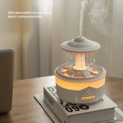 UFO Raindrop Humidifier - USB Aromatherapy Essential Oil Diffuser and Air Humidifier for Home Decor