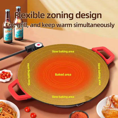 【Summervibes】Portable Electric Comal, Indoor Smokeless Korean BBQ Grill, Non-Stick Griddle for Tortillas, Adjustable Temperature Control, Asador De Carne Tiktokshopblackfriday
