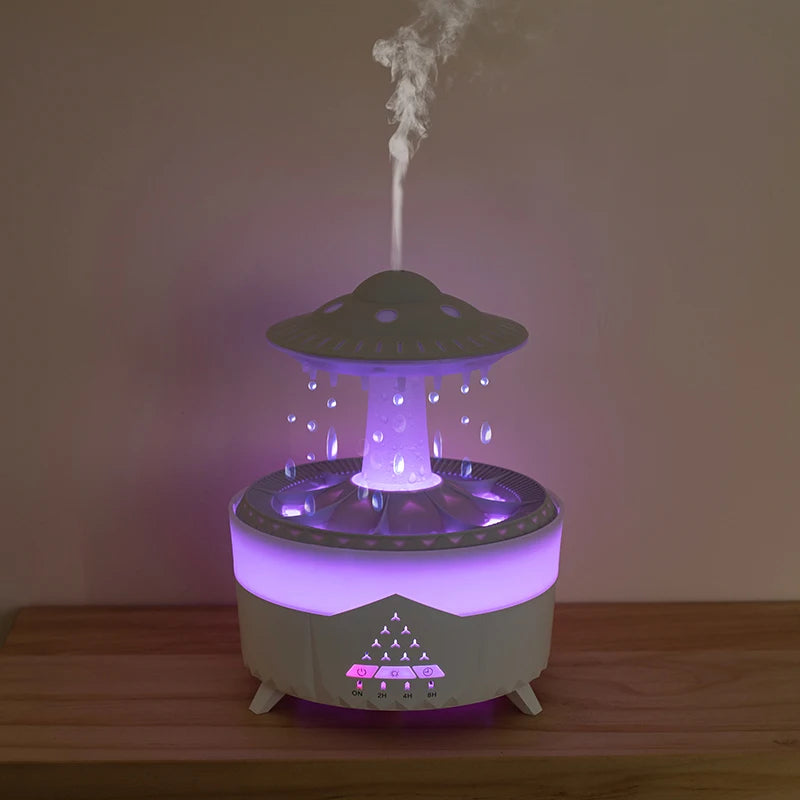 UFO Raindrop Humidifier - USB Aromatherapy Essential Oil Diffuser and Air Humidifier for Home Decor