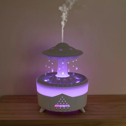 UFO Raindrop Humidifier - USB Aromatherapy Essential Oil Diffuser and Air Humidifier for Home Decor