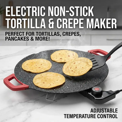 【Summervibes】Portable Electric Comal, Indoor Smokeless Korean BBQ Grill, Non-Stick Griddle for Tortillas, Adjustable Temperature Control, Asador De Carne Tiktokshopblackfriday