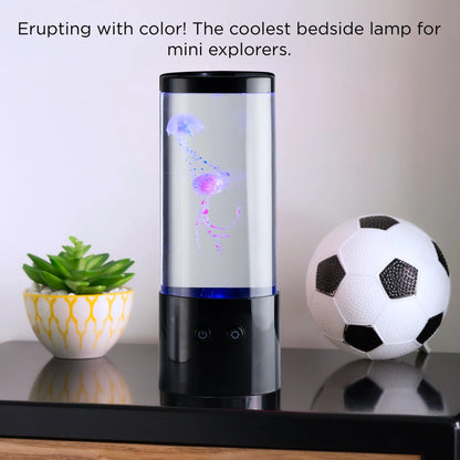 Jellyfish Motion Night Light Lamp with Multicolor LEDs - USB Powered, 9-Inch with Easy Mode Switching