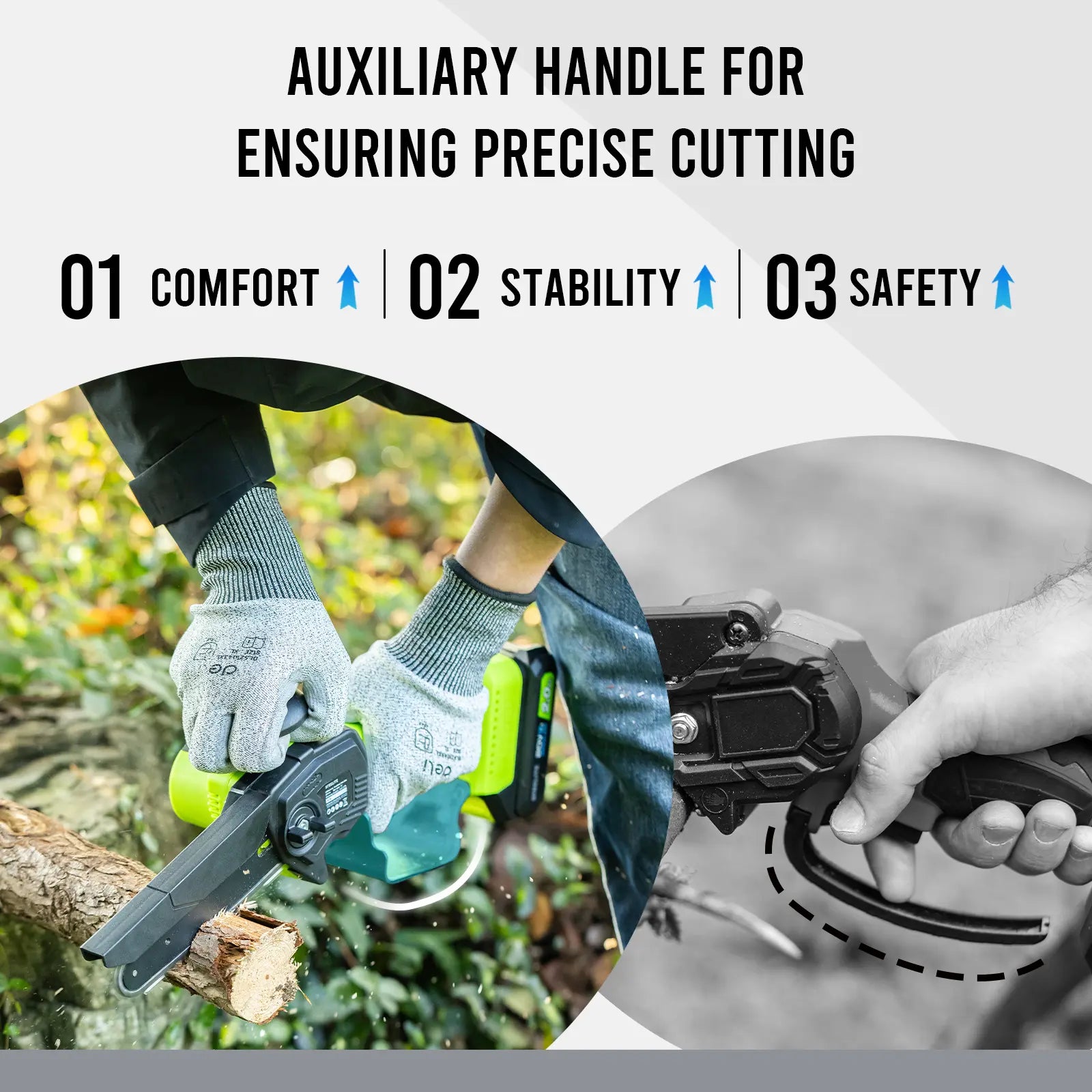 STEELITE 2-In-1 Electric Pole Saw & Chain Saw, Lightweight Cordless 6 Inch Brushless 21V with Battery & Extension Pole for Tree Trimming, Great Gift for Men Dad Husband