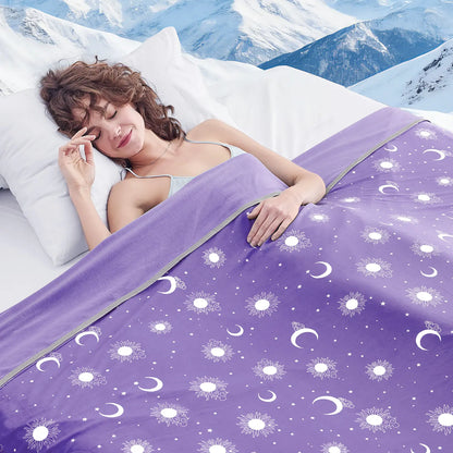【Summervibes】Inhand Cooling Blanket Queen Size, Summer Blankets for Hot Sleepers & Night Sweat, Thin Blanket Cold Cool Lightweight Cooling Blanket for Couch Bed,Breathable Cooling Blanket,Light Blanket for Hot Sleepers,Comfy Bedding,Gift for Summer