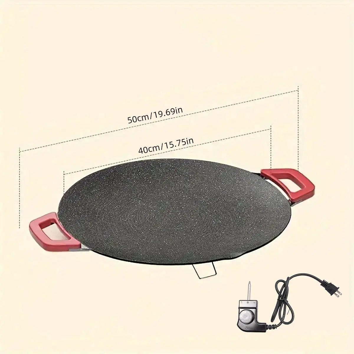 【Summervibes】Portable Electric Comal, Indoor Smokeless Korean BBQ Grill, Non-Stick Griddle for Tortillas, Adjustable Temperature Control, Asador De Carne Tiktokshopblackfriday