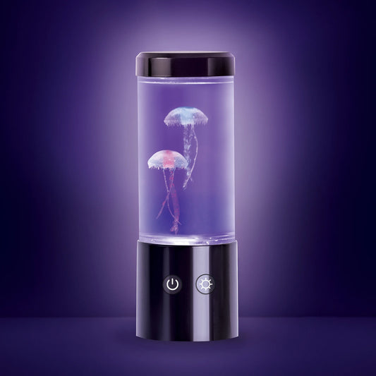 Jellyfish Motion Night Light Lamp with Multicolor LEDs - USB Powered, 9-Inch with Easy Mode Switching