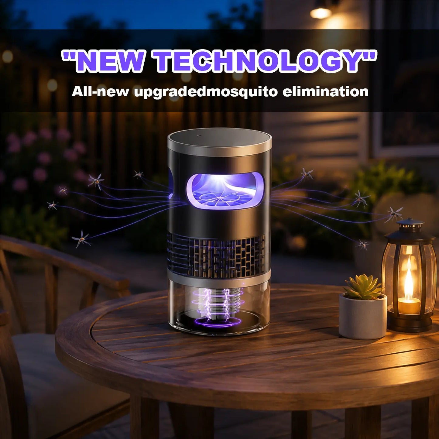 2026 Upgraded Indoor Plug-In Bug Zapper – UV Light & Suction Flying Insect Trap, Ultra-Quiet Design ，Electric Mosquito Killer, Fly Trap & Gnat Catcher for Bedroom, Kitchen, Indoor Plants & Home