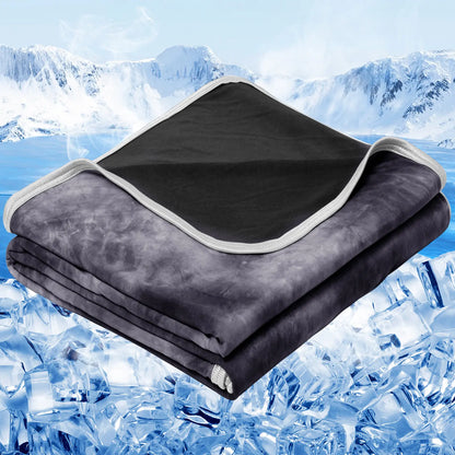 【Summervibes】Inhand Cooling Blanket Queen Size, Summer Blankets for Hot Sleepers & Night Sweat, Thin Blanket Cold Cool Lightweight Cooling Blanket for Couch Bed,Breathable Cooling Blanket,Light Blanket for Hot Sleepers,Comfy Bedding,Gift for Summer
