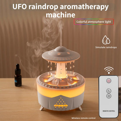 UFO Raindrop Humidifier - USB Aromatherapy Essential Oil Diffuser and Air Humidifier for Home Decor