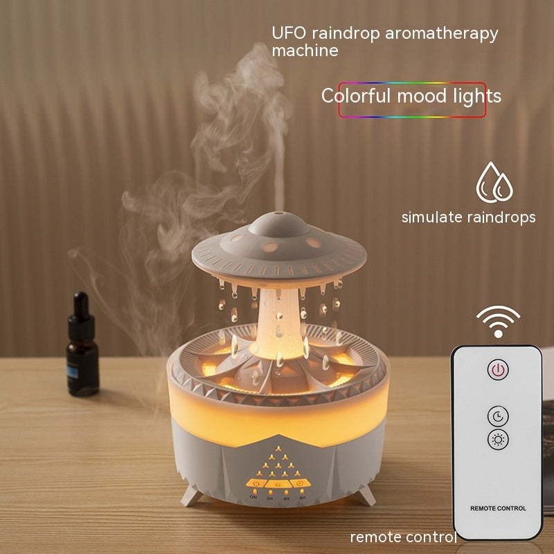 UFO Raindrop Humidifier - USB Aromatherapy Essential Oil Diffuser and Air Humidifier for Home Decor