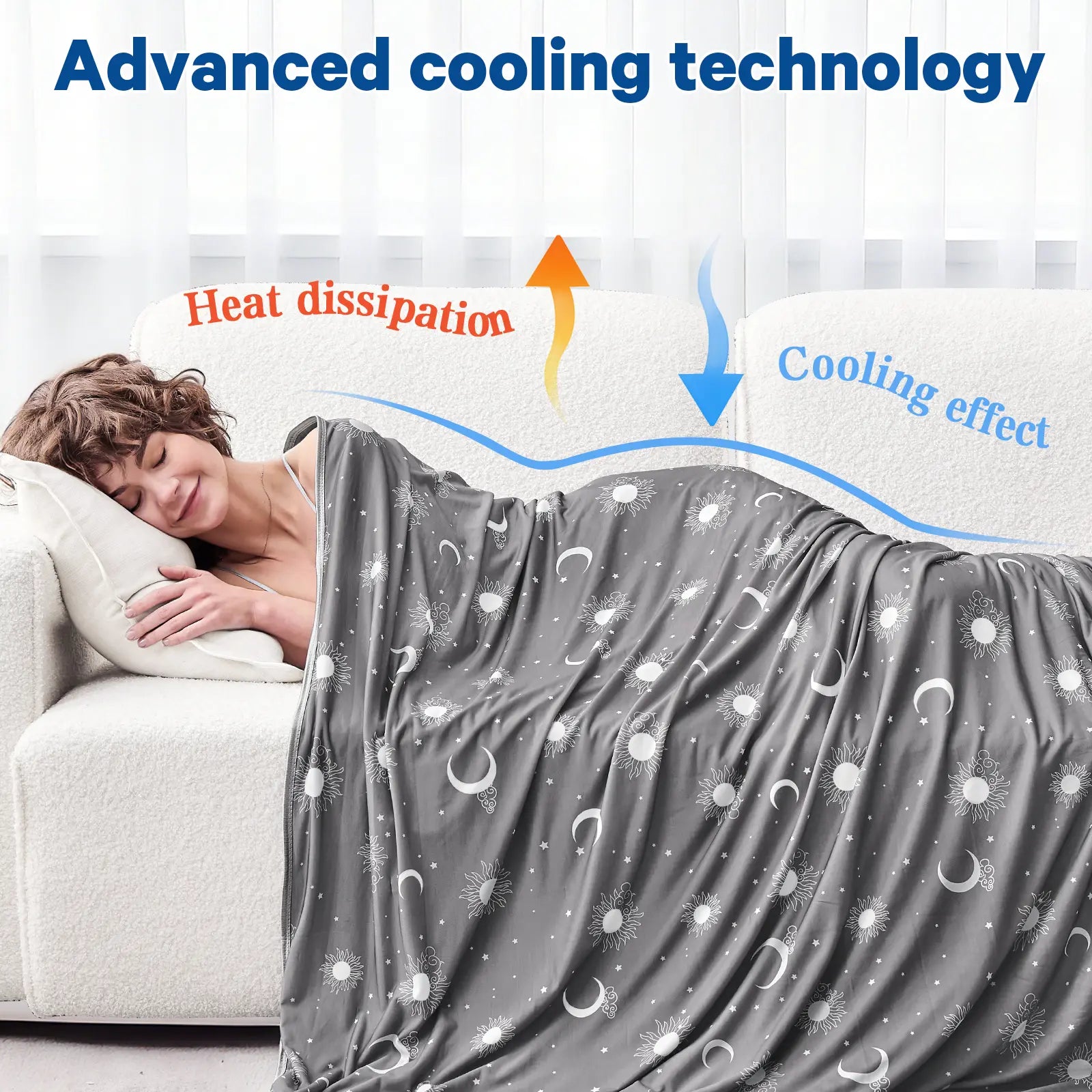 【Summervibes】Inhand Cooling Blanket Queen Size, Summer Blankets for Hot Sleepers & Night Sweat, Thin Blanket Cold Cool Lightweight Cooling Blanket for Couch Bed,Breathable Cooling Blanket,Light Blanket for Hot Sleepers,Comfy Bedding,Gift for Summer