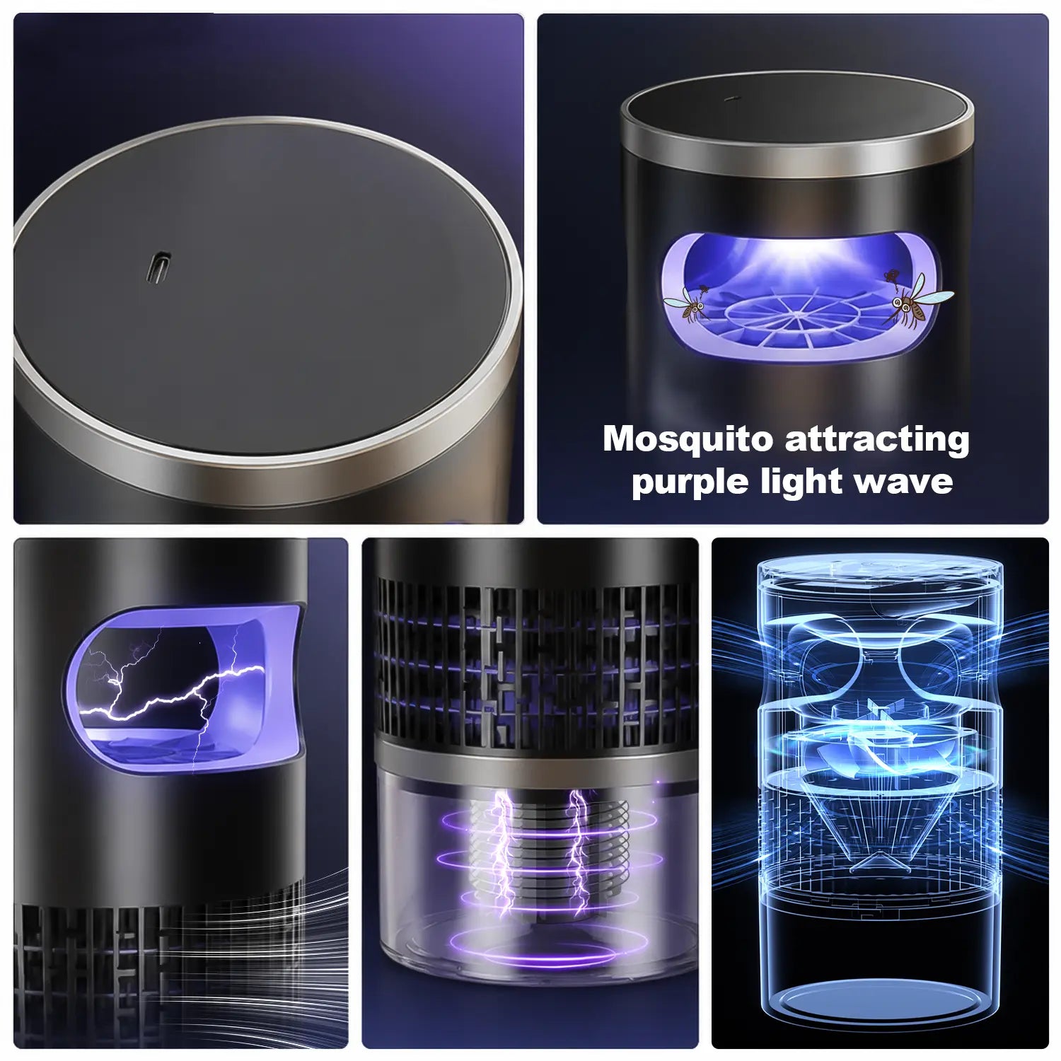 2026 Upgraded Indoor Plug-In Bug Zapper – UV Light & Suction Flying Insect Trap, Ultra-Quiet Design ，Electric Mosquito Killer, Fly Trap & Gnat Catcher for Bedroom, Kitchen, Indoor Plants & Home