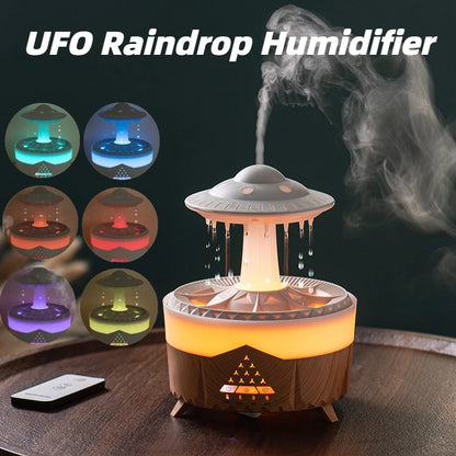 UFO Raindrop Humidifier - USB Aromatherapy Essential Oil Diffuser and Air Humidifier for Home Decor